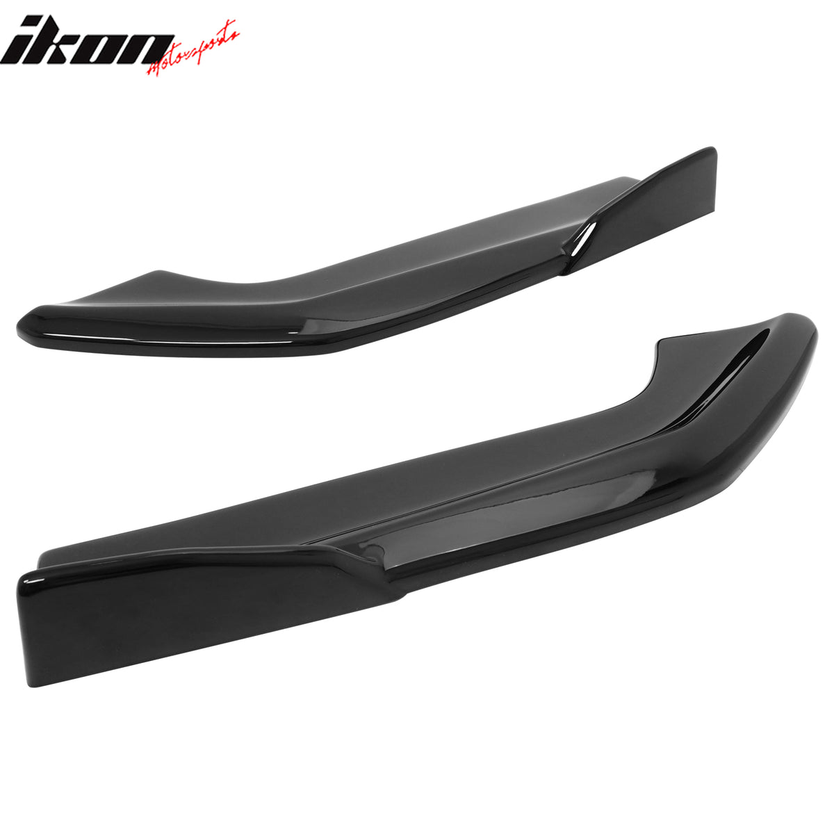 For 24-26 Ford Mustang Ecoboost GT IKON Style Rear Bumper Aprons Gloss Black 2PC