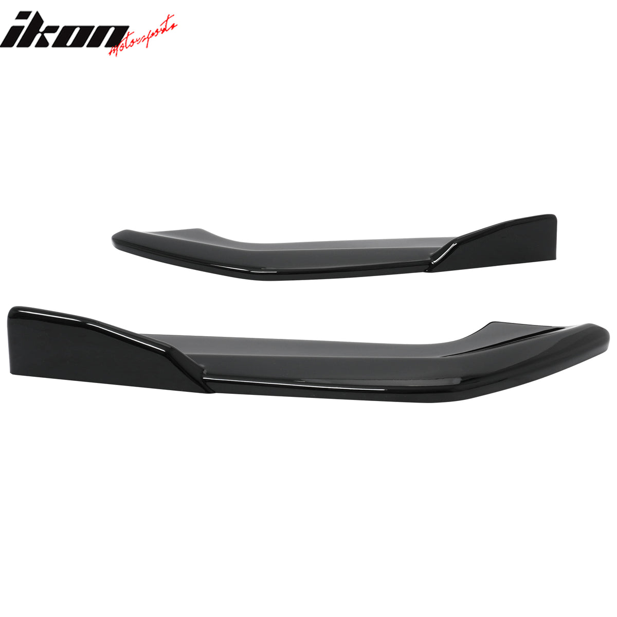 For 24-26 Ford Mustang Ecoboost GT IKON Style Rear Bumper Aprons Gloss Black 2PC