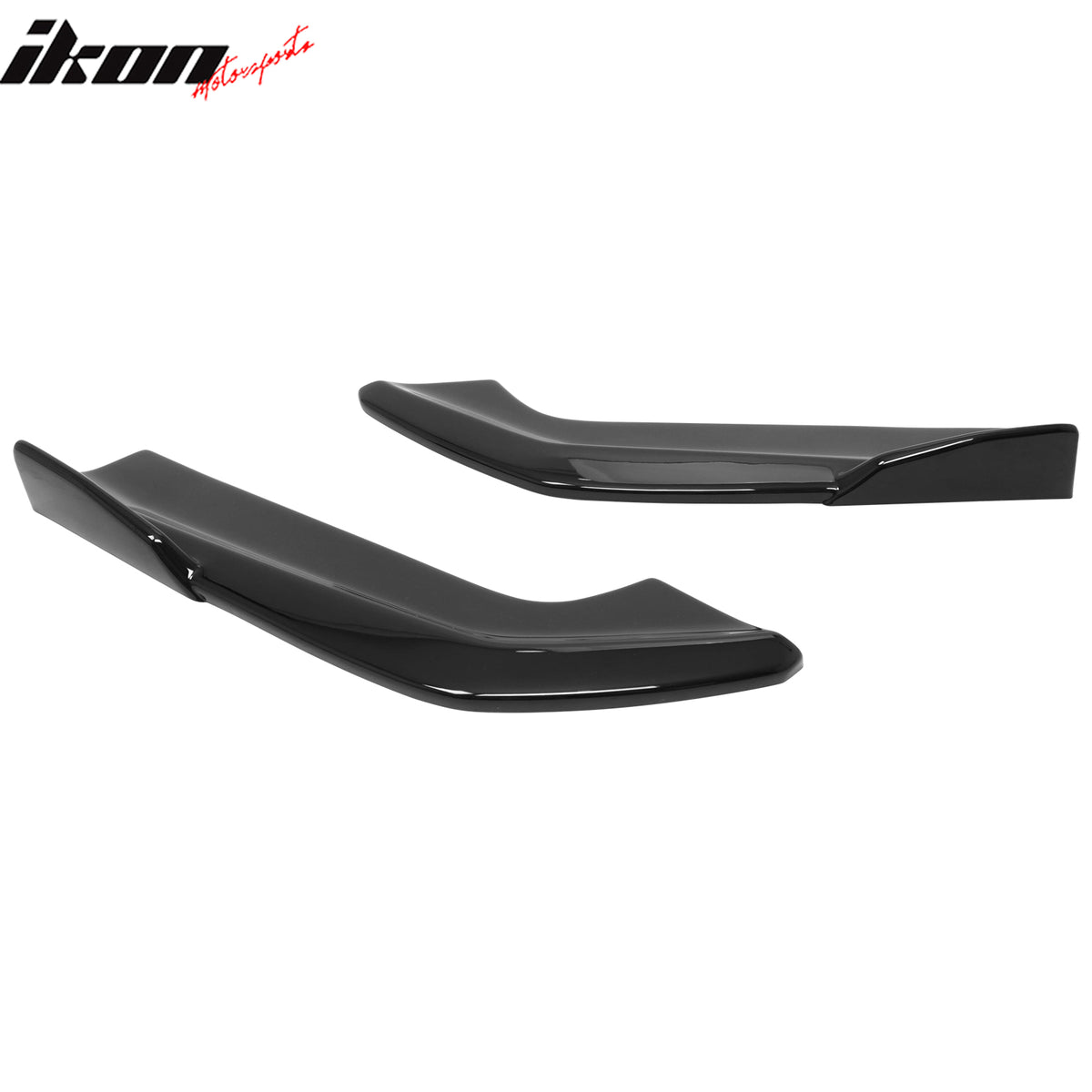 For 24-26 Ford Mustang Ecoboost GT IKON Style Rear Bumper Aprons Gloss Black 2PC