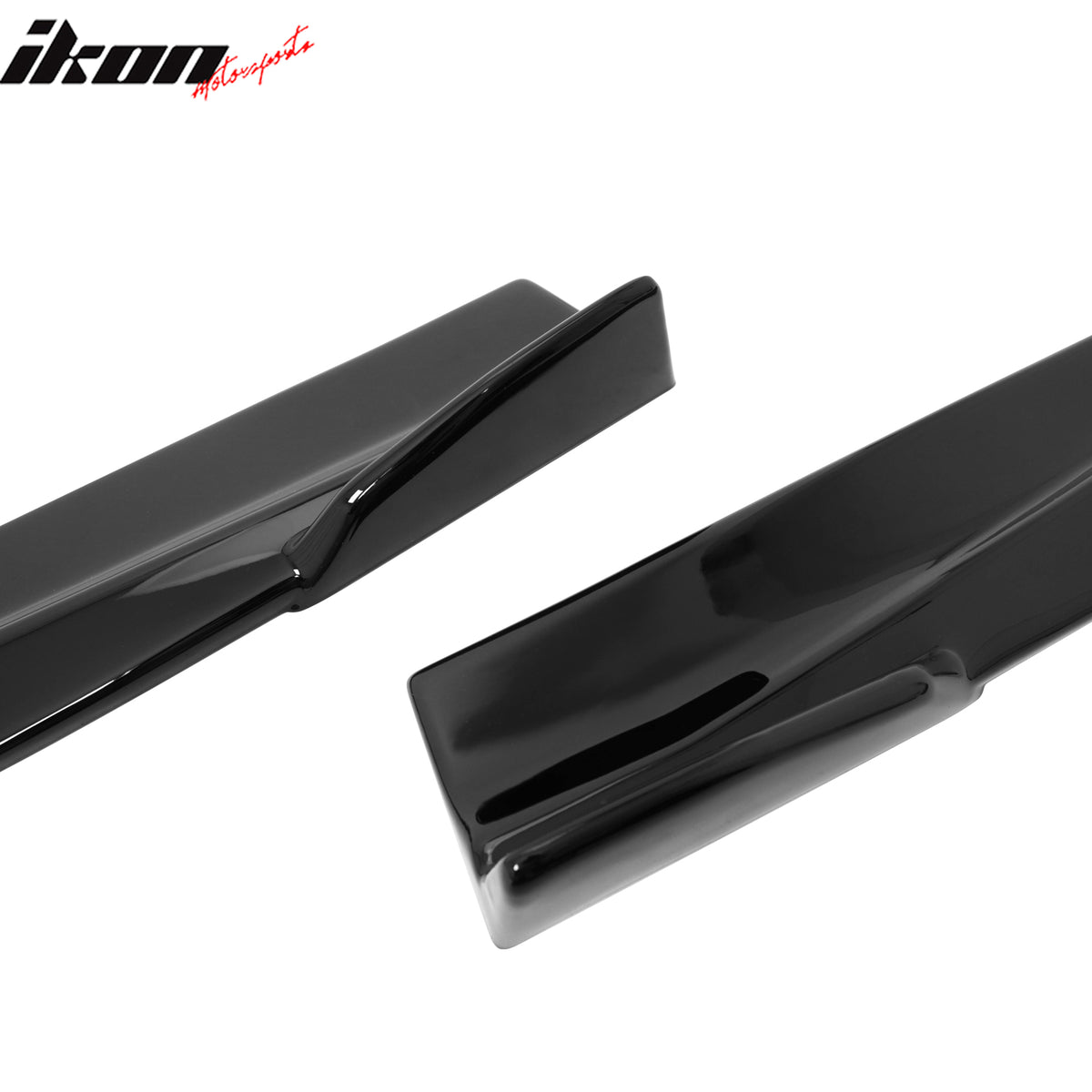 For 24-26 Ford Mustang Ecoboost GT IKON Style Rear Bumper Aprons Gloss Black 2PC