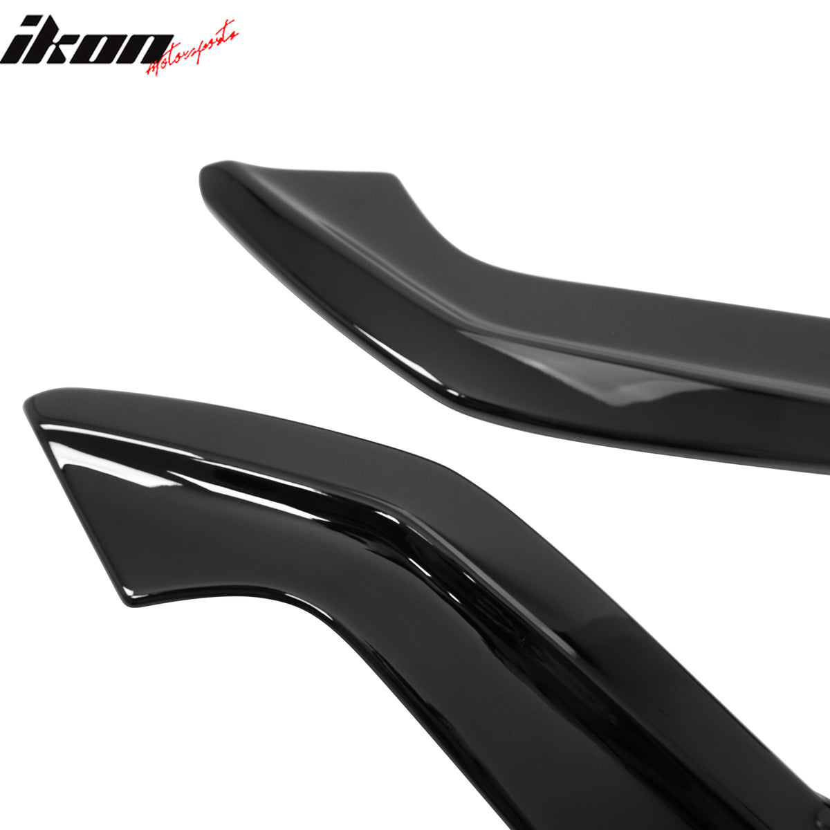 For 24-26 Ford Mustang Ecoboost GT IKON Style Rear Bumper Aprons Gloss Black 2PC