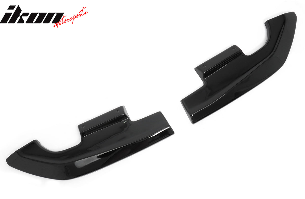 Fits 24-26 Ford Mustang Ecoboost& GT R Style Rear Bumper Aprons Gloss Black 2PCS