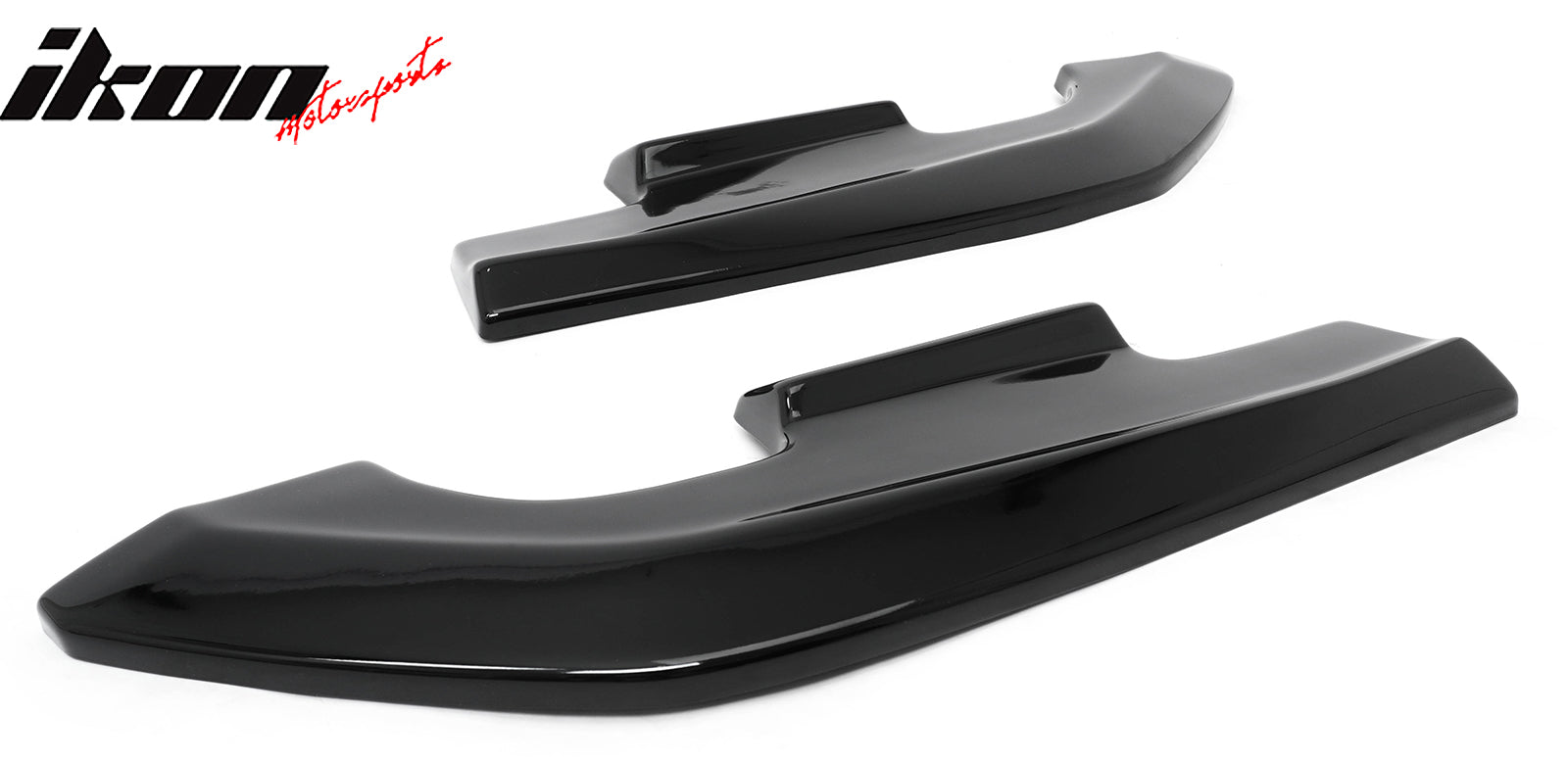Fits 24-26 Ford Mustang Ecoboost& GT R Style Rear Bumper Aprons Gloss Black 2PCS