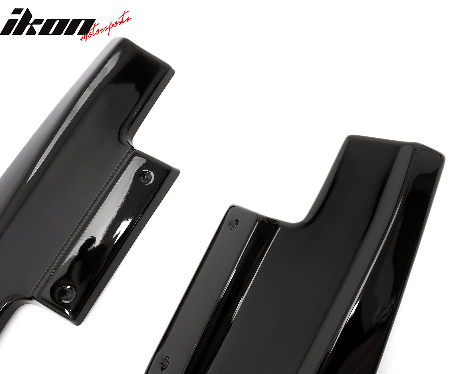 Fits 24-26 Ford Mustang Ecoboost& GT R Style Rear Bumper Aprons Gloss Black 2PCS