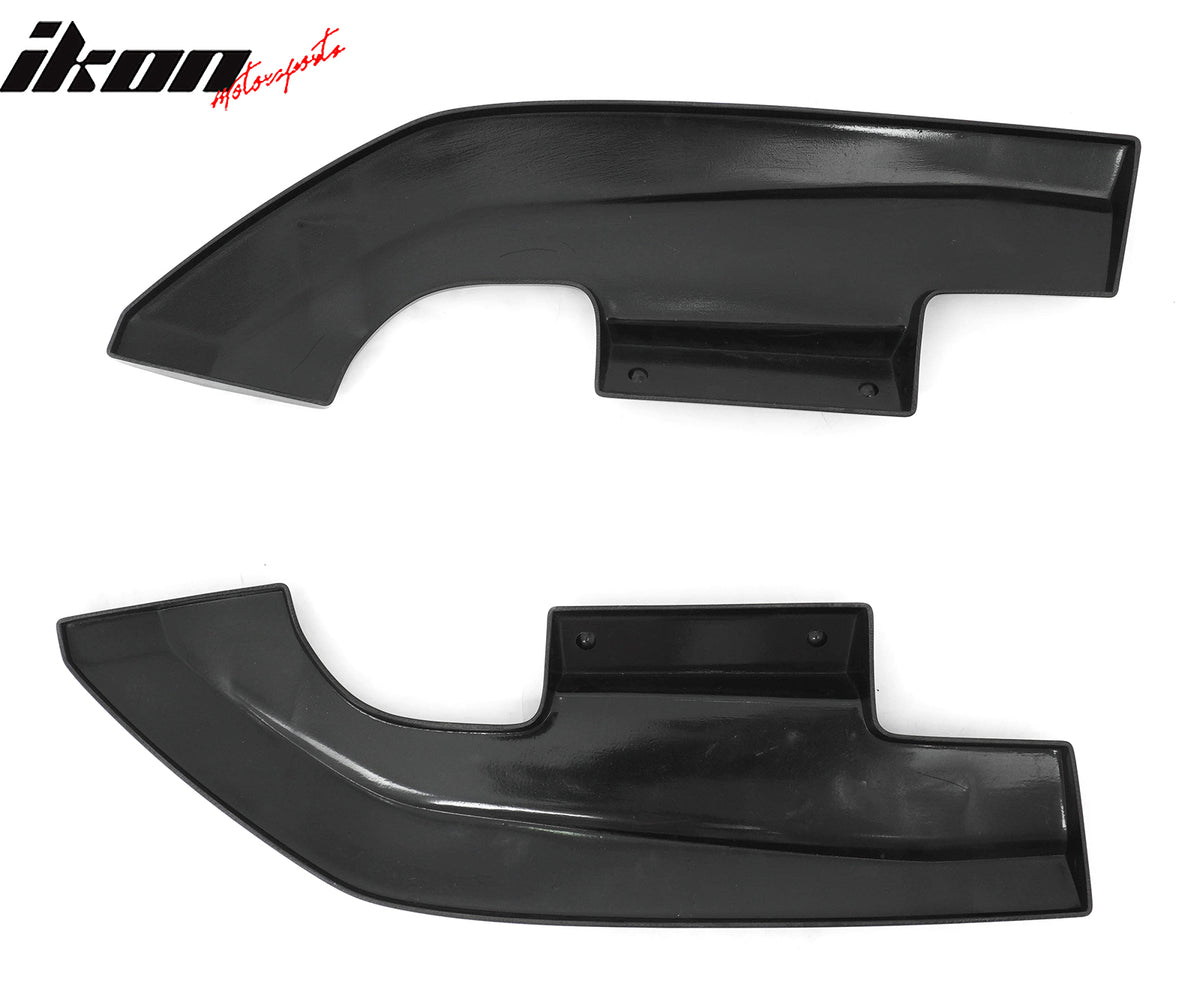 Fits 24-26 Ford Mustang Ecoboost& GT R Style Rear Bumper Aprons Gloss Black 2PCS