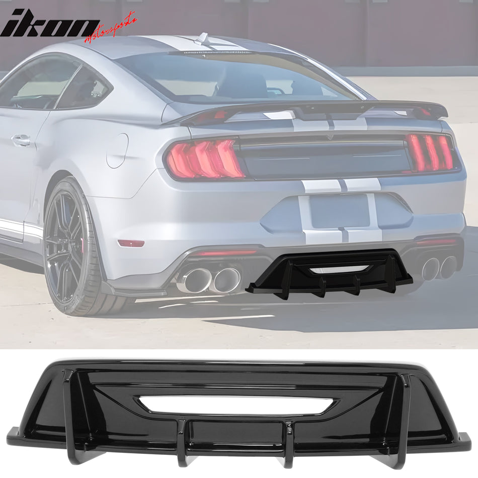 2024-2026 Ford Mustang Ecoboost GT IKON Rear Diffuser Gloss Black ABS