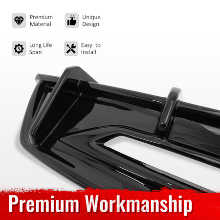 Fits 24-26 Ford Mustang Ecoboost & GT IKON Style Rear Diffuser Gloss Black ABS