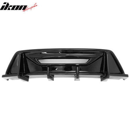 Fits 24-26 Ford Mustang Eco& GT IKON Style Rear Diffuser+ Aprons Gloss Black ABS