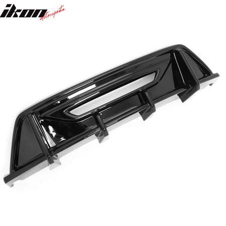 Fits 24-26 Ford Mustang Eco& GT IKON Style Rear Diffuser+ Aprons Gloss Black ABS