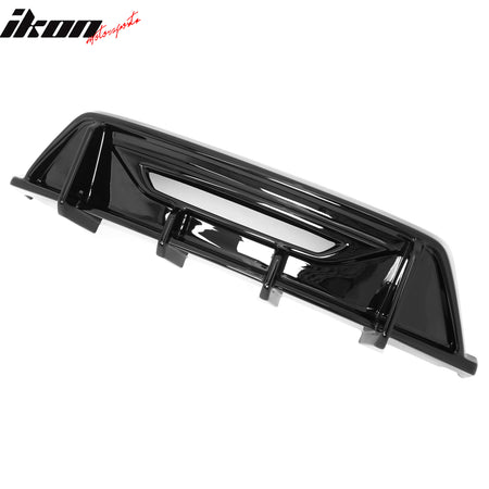 Fits 24-26 Ford Mustang Eco& GT IKON Style Rear Diffuser+ Aprons Gloss Black ABS