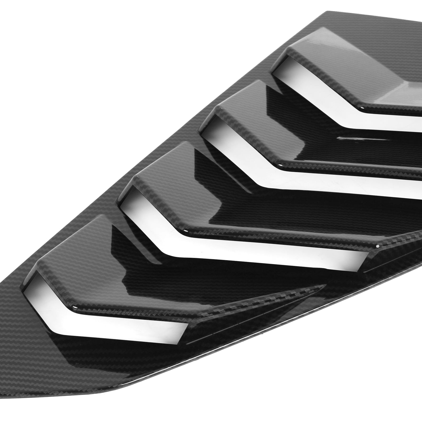 Fits 24-26 Ford Mustang S650 Coupe Side Window Louvers Scoop Carbon Fiber Print