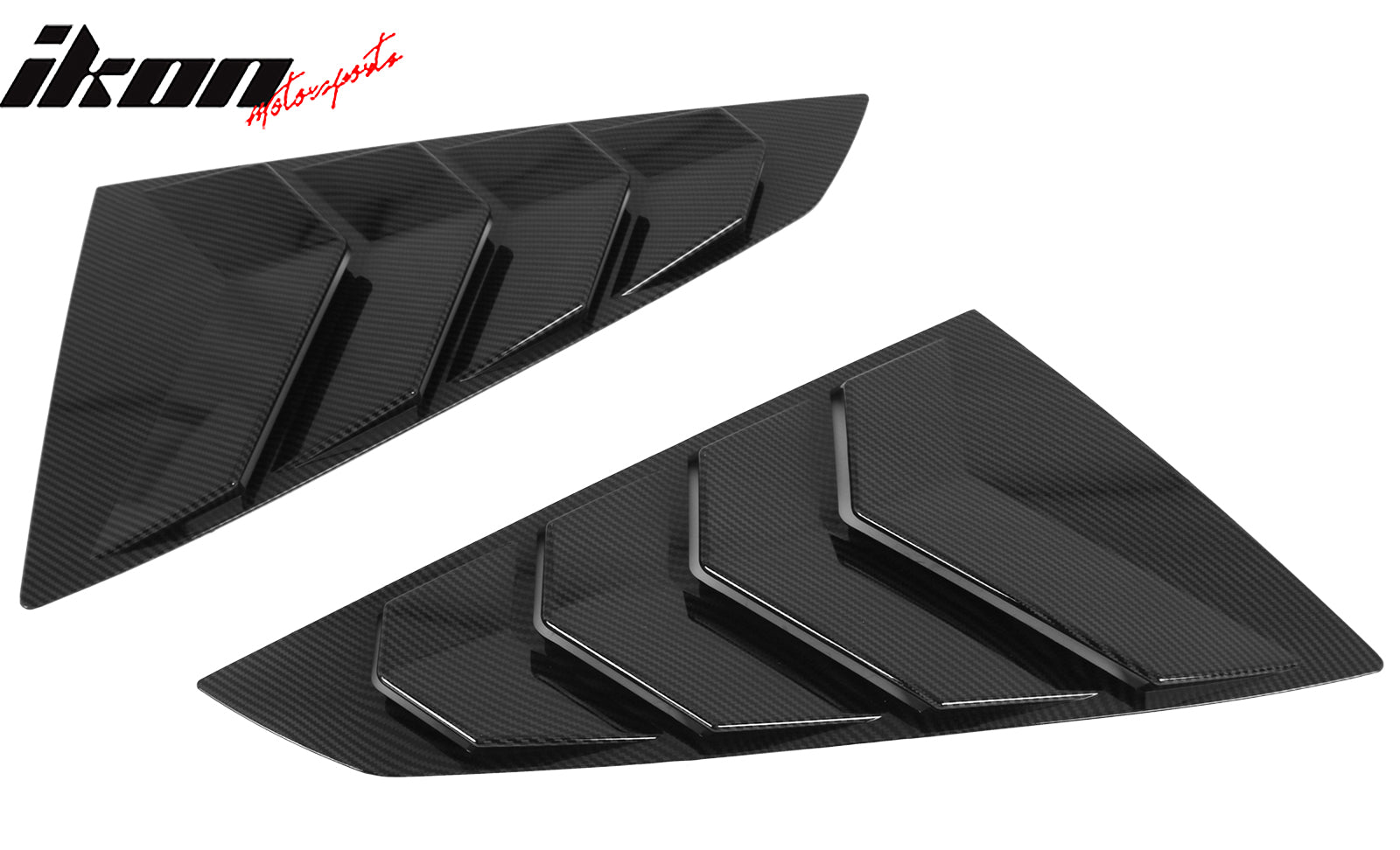 Fits 24-26 Ford Mustang S650 Coupe Side Window Louvers Scoop Carbon Fiber Print