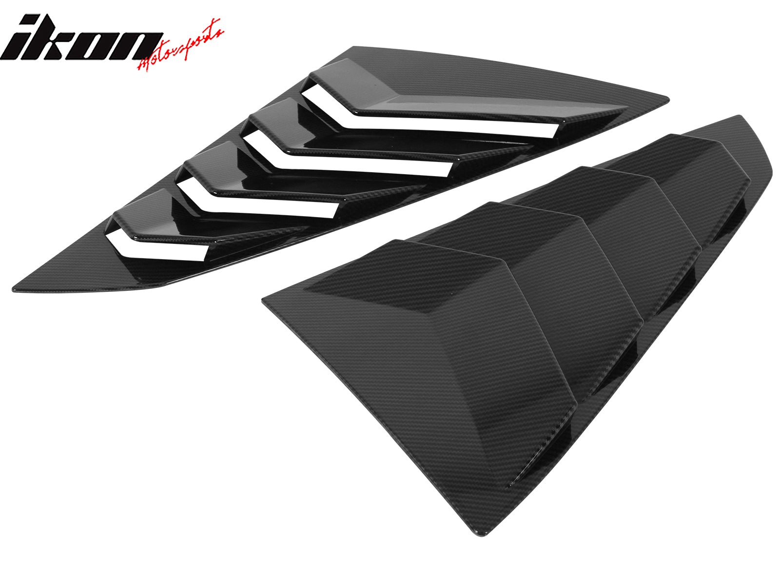 Fits 24-26 Ford Mustang S650 Coupe Side Window Louvers Scoop Carbon Fiber Print