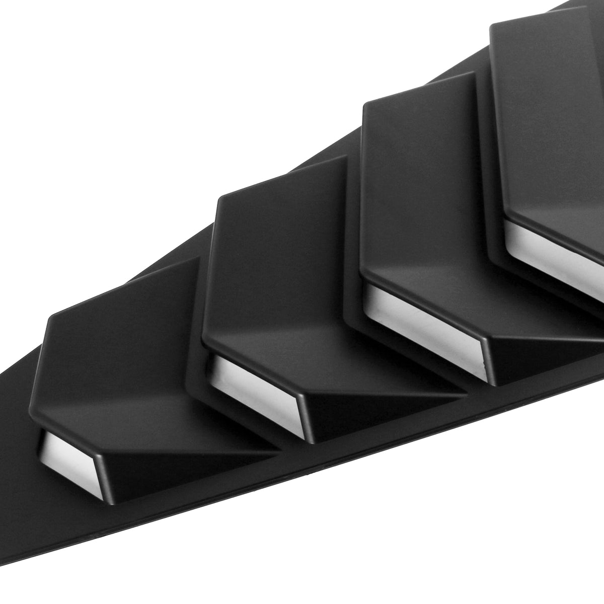 Fits 24-26 Ford Mustang S650 Coupe Side Window Louvers Scoop Vent Matte Black