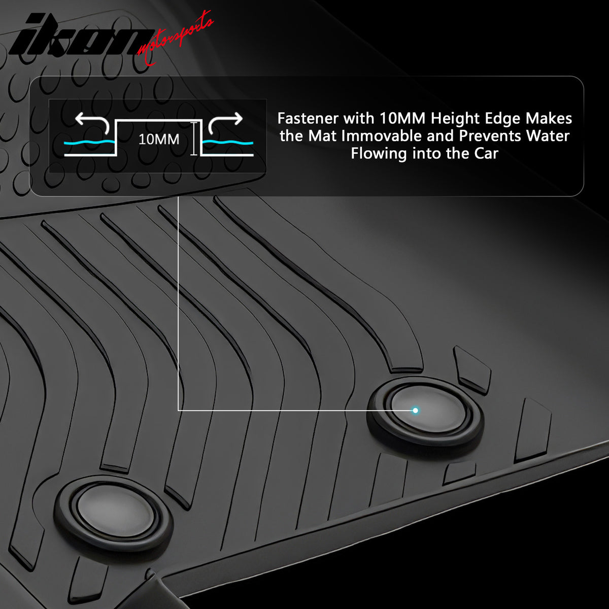 Fits 24-26 Ford Ranger SuperCrew Cab W/Carpet Flooring TPE 3D Floor Mats Carpets