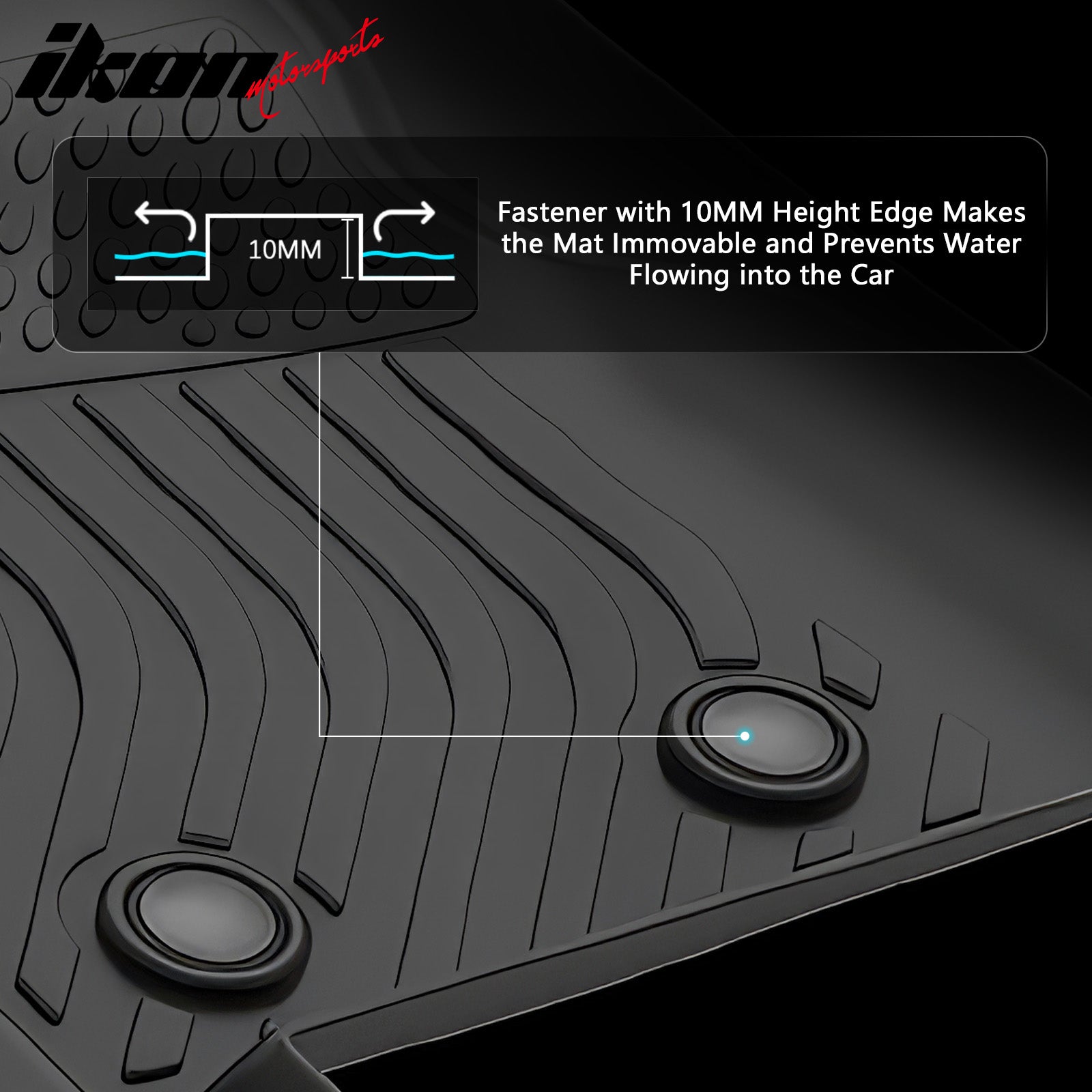 Fits 24-26 Ford Ranger SuperCrew Cab W/Carpet Flooring TPE 3D Floor Mats Carpets