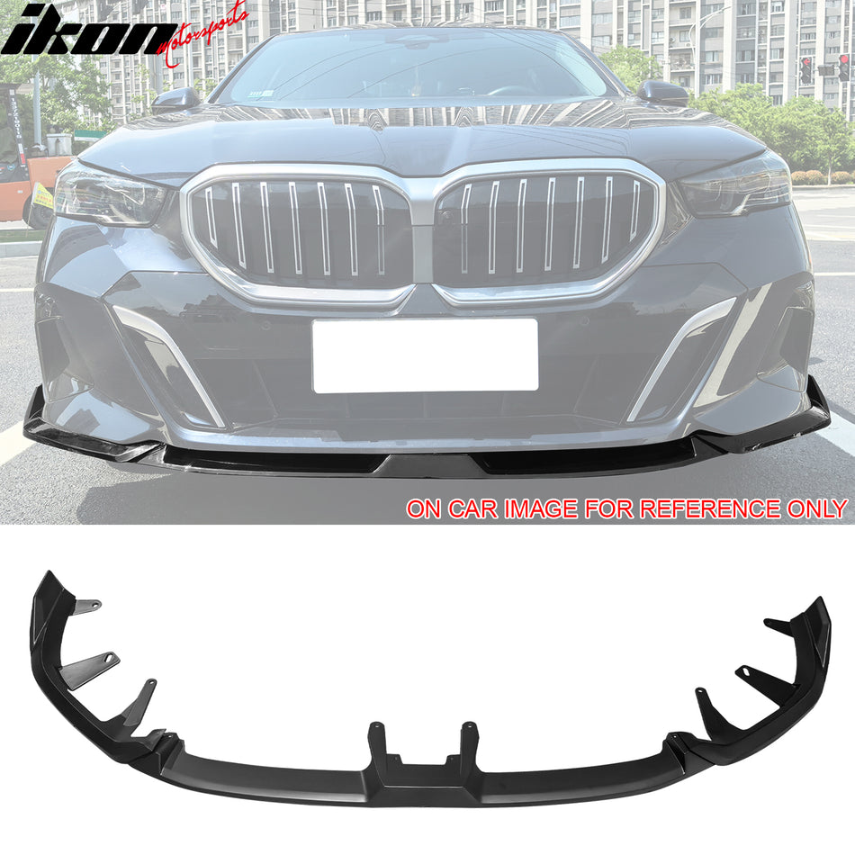 2024-2026 BMW G60 5 Series Sedan IKON Matte Black Front Bumper Lip PP