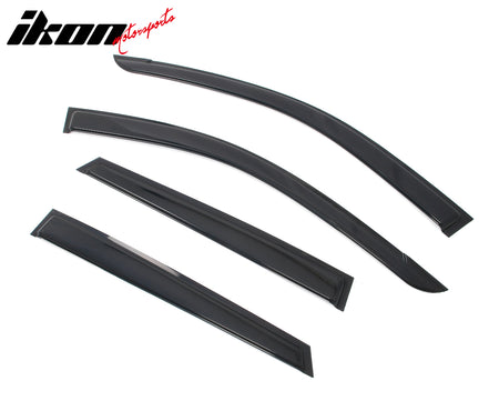Fits 24-26 Chevy Trax Smoke Window Visors Vent Rain Guards Deflectors Tape-On