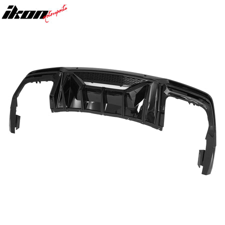Fits 24-26 Ford Mustang Dark Horse Rear Bumper Diffuser Speed Style Gloss Black