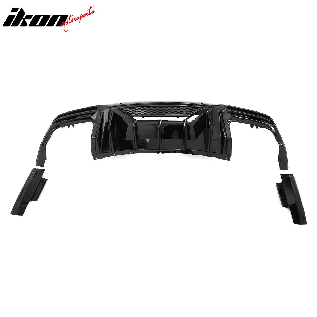 Fits 24-26 Ford Mustang Dark Horse Rear Bumper Diffuser Speed Style Gloss Black