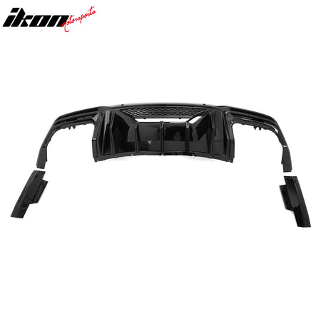 Fits 24-26 Ford Mustang Dark Horse Rear Bumper Diffuser Speed Style Gloss Black