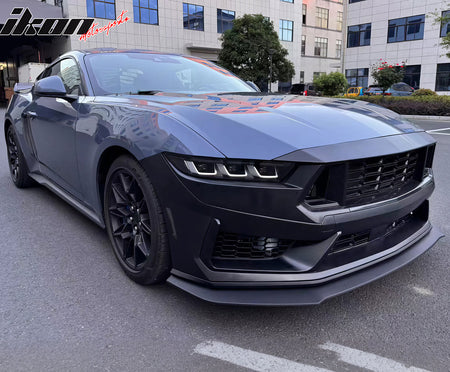 Fits 24-26 Ford Mustang Dark Horse Style ABS Front Bumper Hood Lower Mesh Grille