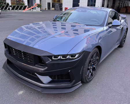 For 24-26 Ford Mustang Dark Horse ABS Front Bumper Lower Mesh Grille Insert Pair
