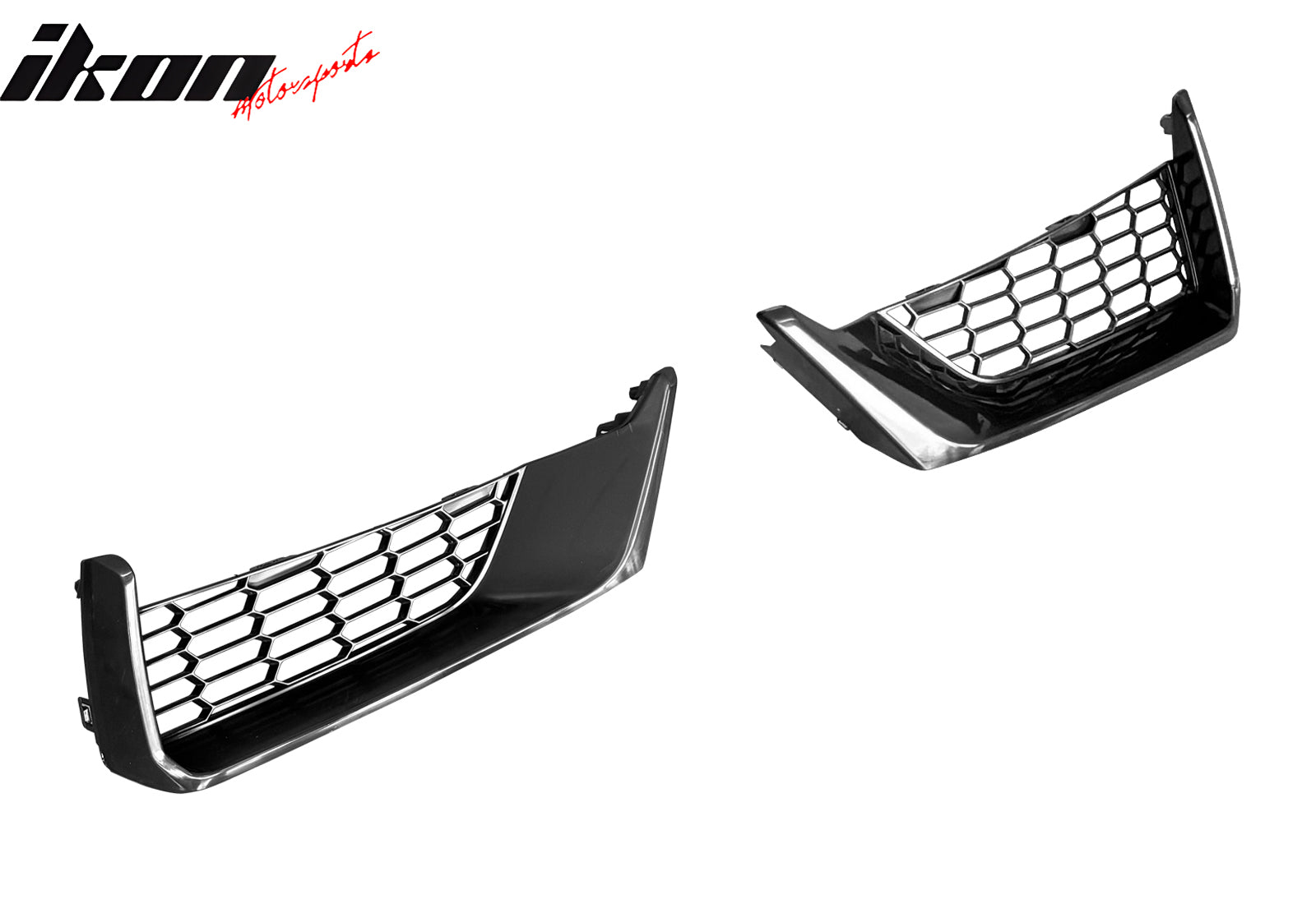 For 24-26 Ford Mustang Dark Horse ABS Front Bumper Lower Mesh Grille Insert Pair