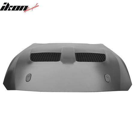 Fits 24-26 Ford Mustang Front Engine Hood Cover GTD Style Aluminum Scoop Bonnet