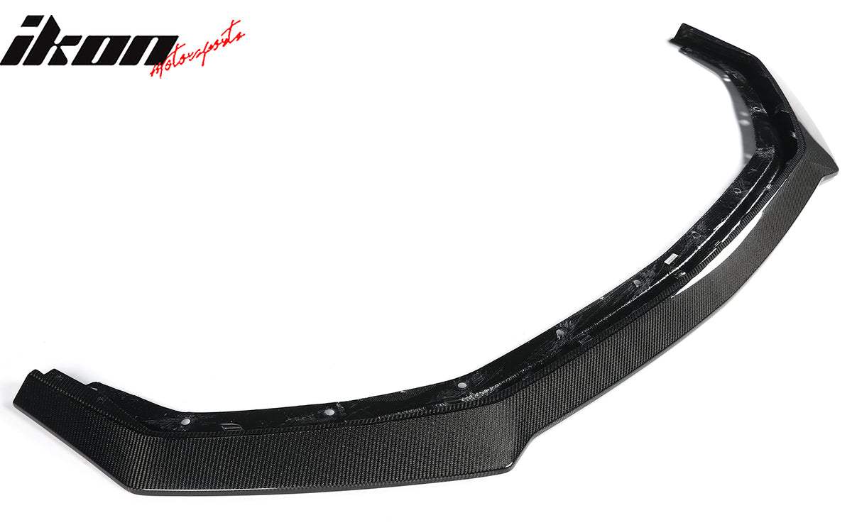 For 24-26 Ford Mustang Ecoboost & GT Ikon Style Carbon Fiber Front Bumper Lip CF