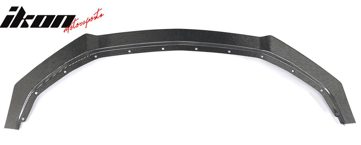 For 24-26 Ford Mustang Ecoboost & GT Ikon Style Carbon Fiber Front Bumper Lip CF