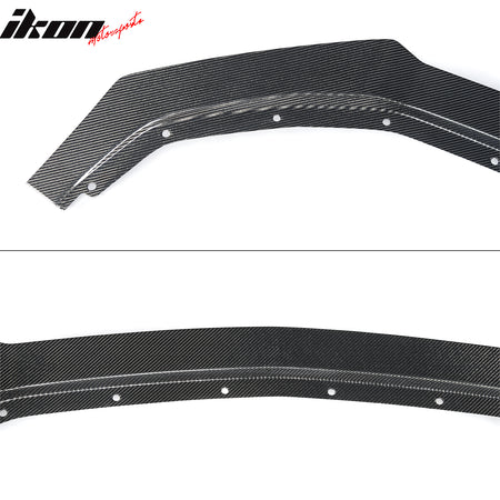 For 24-26 Ford Mustang Ecoboost & GT Ikon Style Carbon Fiber Front Bumper Lip CF