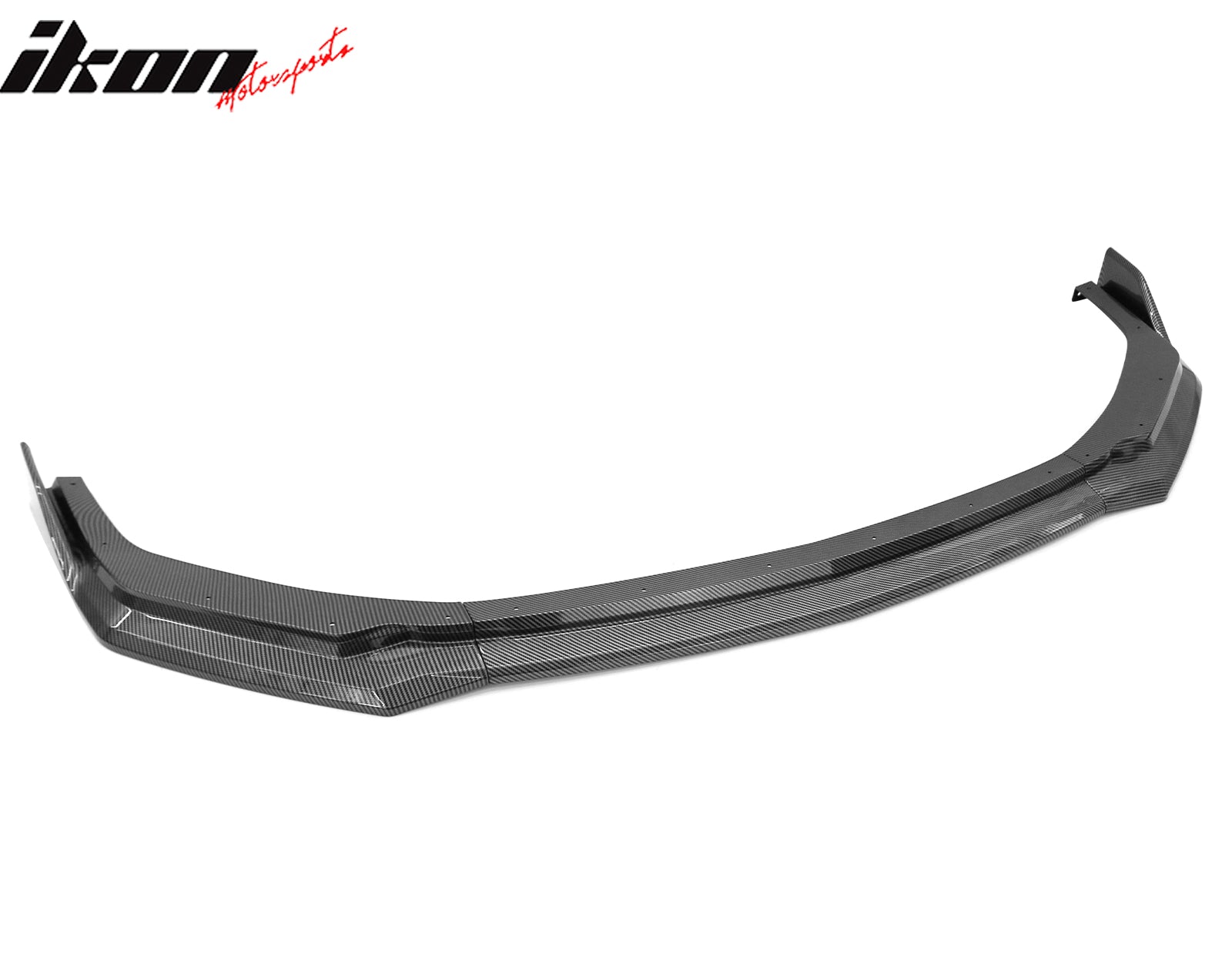 Fits 24-26 Ford Mustang Front Bumper Lip 3PC Spoiler Carbon Fiber Print Splitter