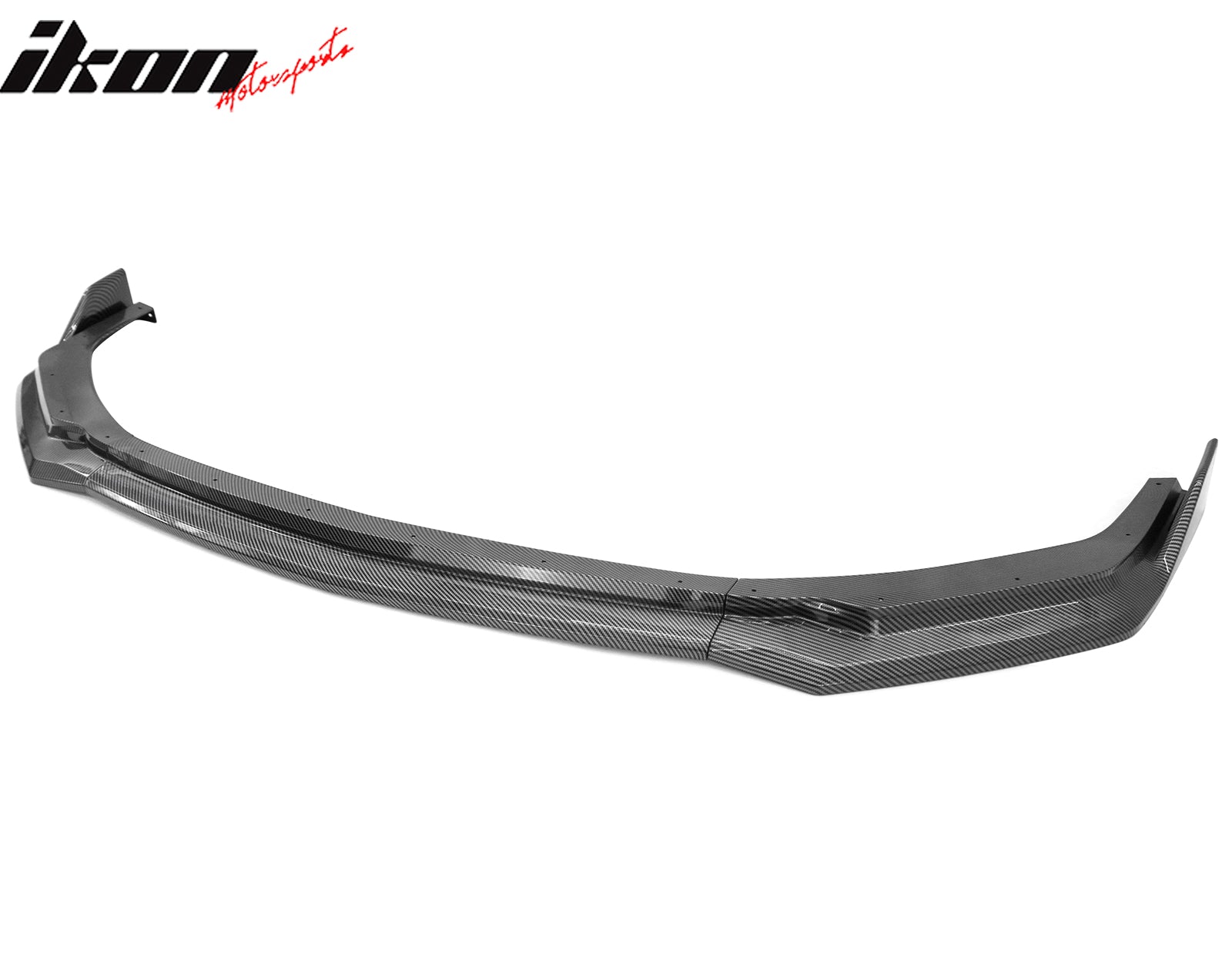 Fits 24-26 Ford Mustang Front Bumper Lip 3PC Spoiler Carbon Fiber Print Splitter