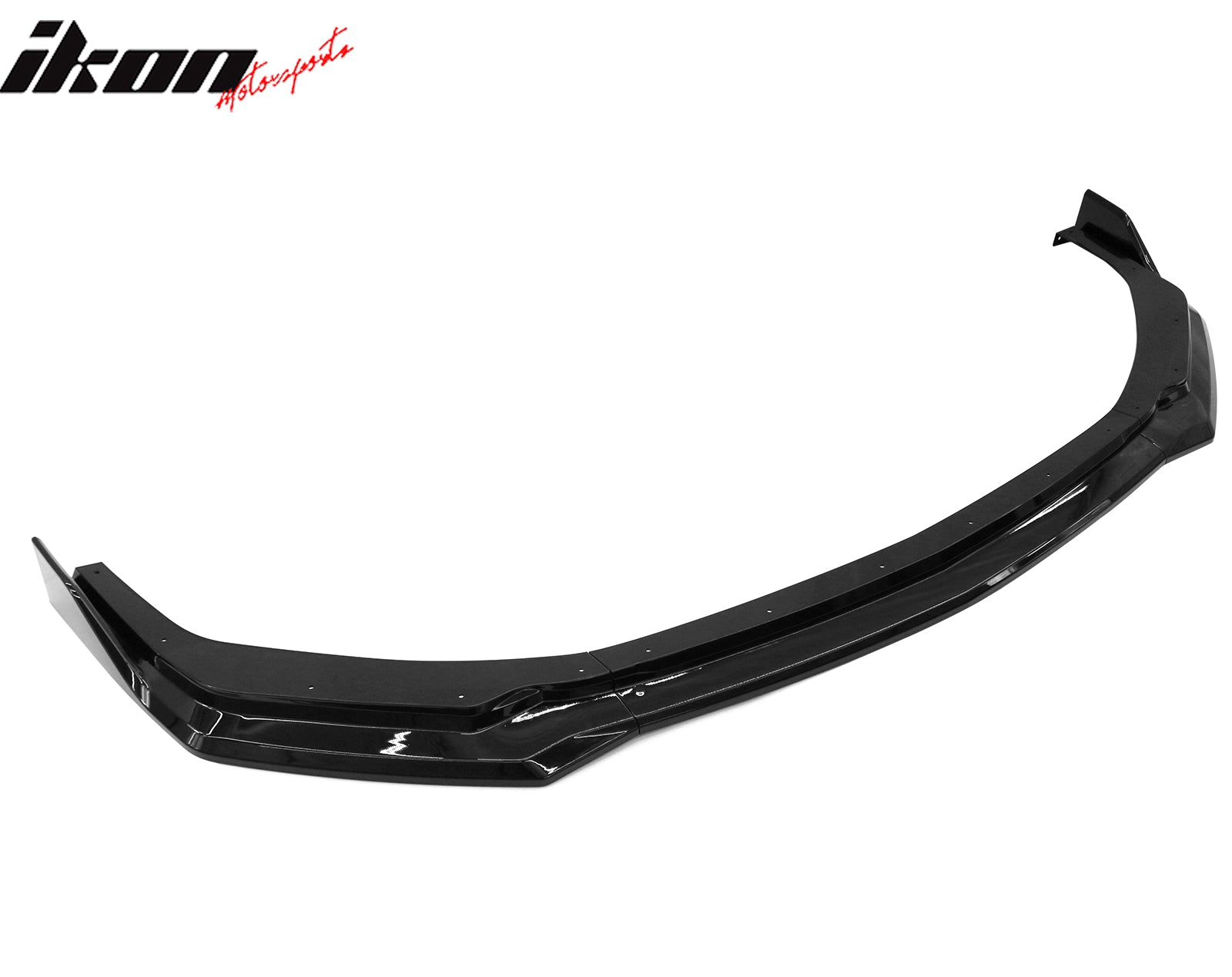 Fits 24-26 Ford Mustang Front Bumper Lip 3PC Spoiler Gloss Black Lower Splitter