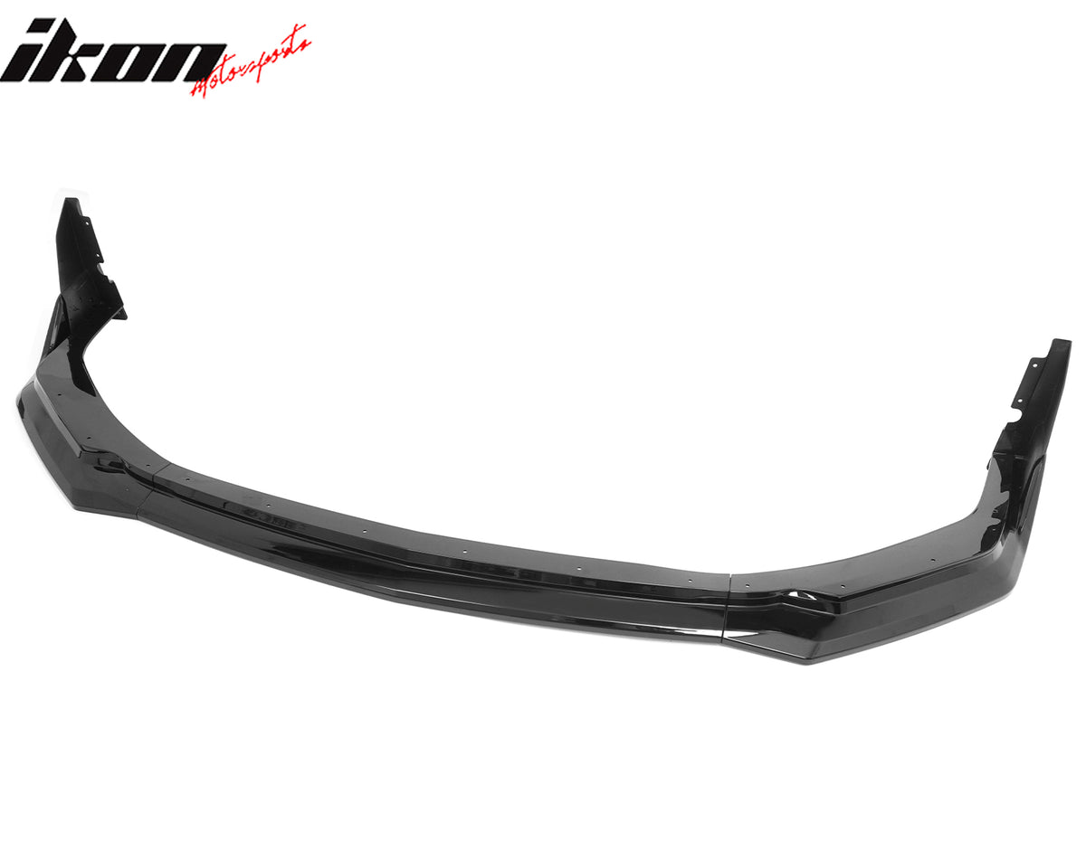 Fits 24-26 Ford Mustang Front Bumper Lip 5PC Spoiler Gloss Black Lower Splitter