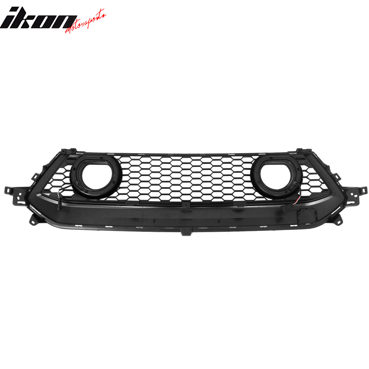 Fits 24-26 Ford Mustang Front Upper LED Grille Gloss Black ABS Assembly V1 Style