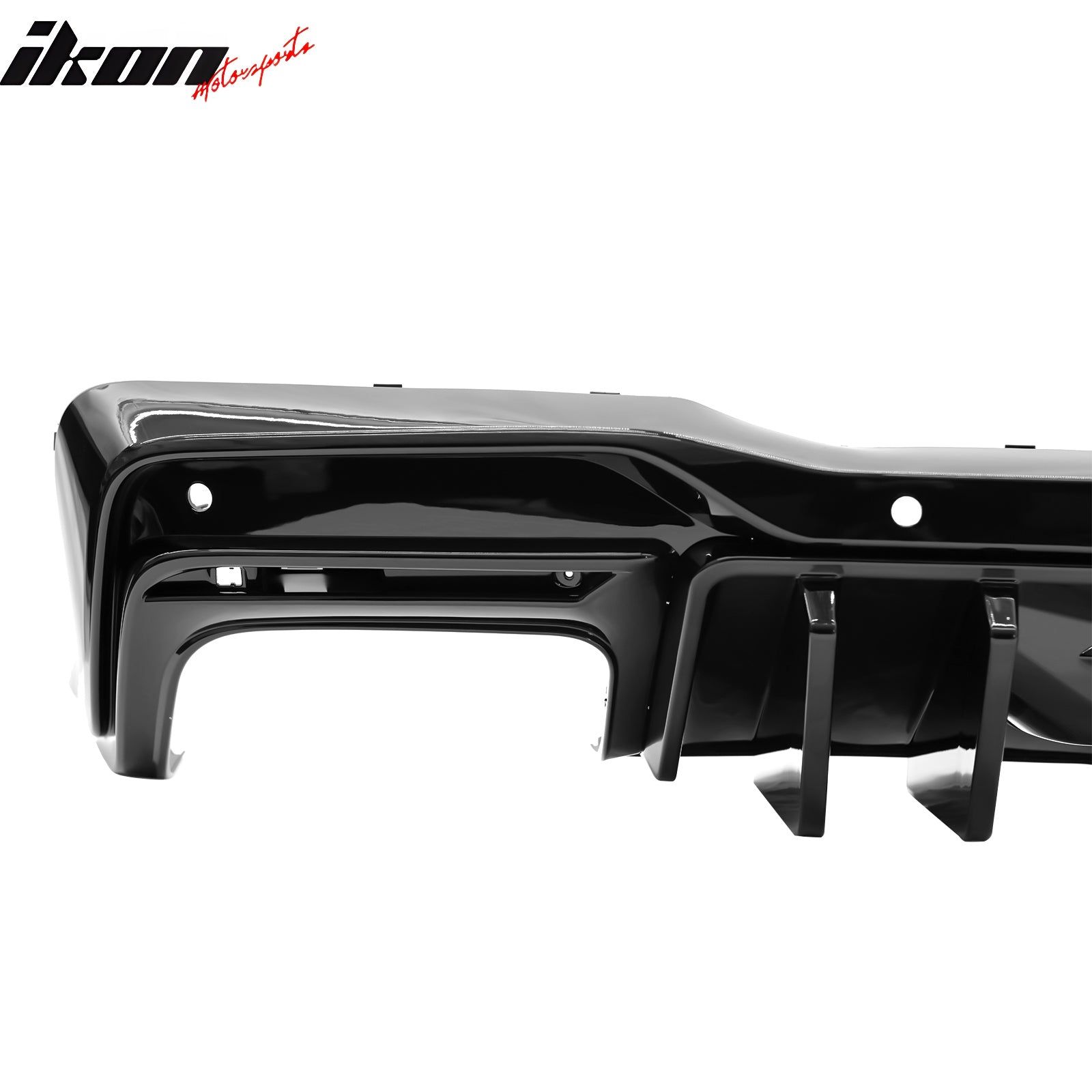 Fits 24-26 Mustang 7th Gen S650 Competition PP Rear Bumper Diffuser Gloss Black
