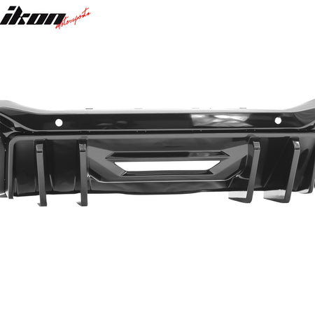Fits 24-26 Mustang 7th Gen S650 Competition PP Rear Bumper Diffuser Gloss Black