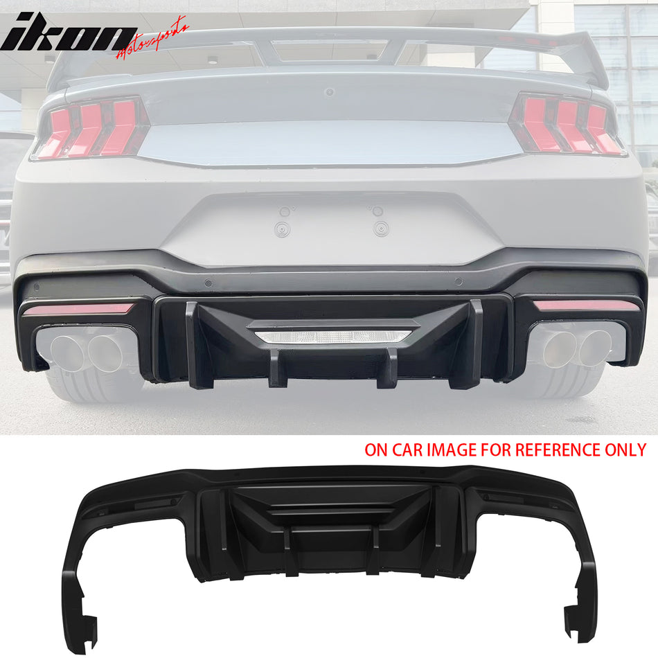 2024-2026 Ford Mustang Rock Style Gloss Black Rear Diffuser Lip PP