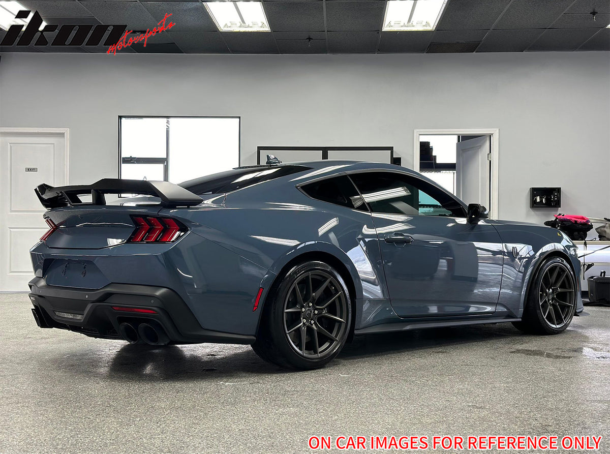 Fits 24-26 Mustang Dark Horse Rear Bumper Diffuser OE Style Gloss Black Spoiler