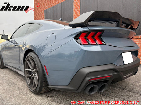 Fits 24-26 Mustang Dark Horse Rear Bumper Diffuser OE Style Gloss Black Spoiler