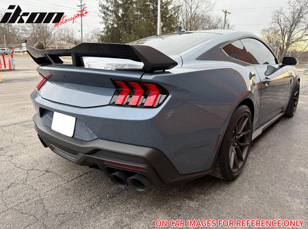 Fits 24-26 Mustang Dark Horse Rear Bumper Diffuser OE Style Gloss Black Spoiler