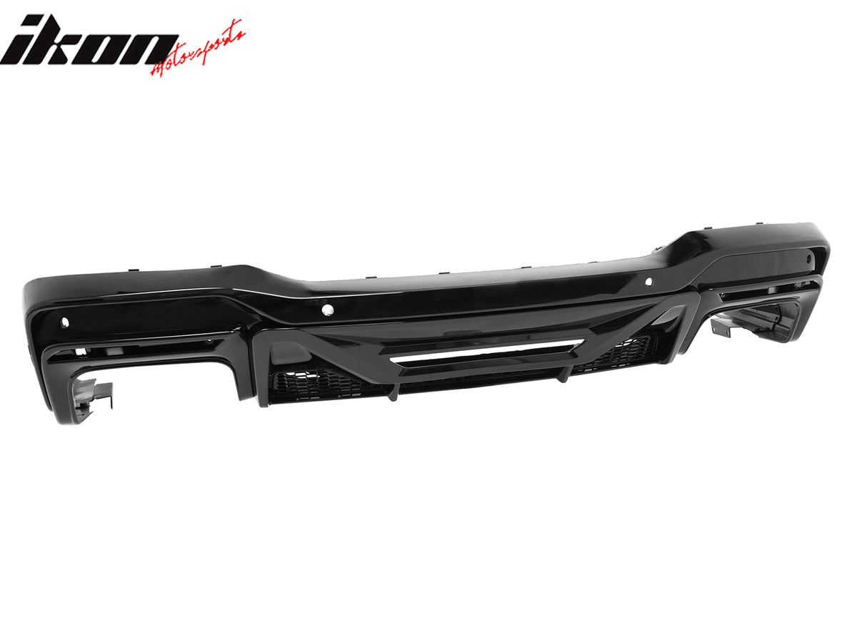 Fits 24-26 Mustang Dark Horse Rear Bumper Diffuser OE Style Gloss Black Spoiler