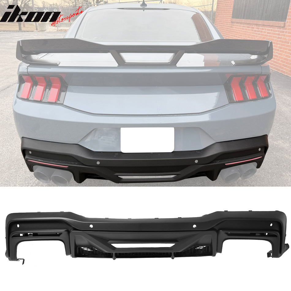 2024-2026 Ford Mustang Dark Horse OE Matte Black Rear Bumper Diffuser