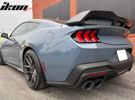 Fits 24-26 Mustang Dark Horse Rear Bumper Diffuser OE Style Matte Black Spoiler