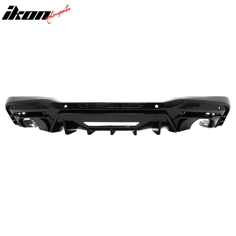2024-2026 Ford Mustang Rear Diffuser Rock Style Gloss Black