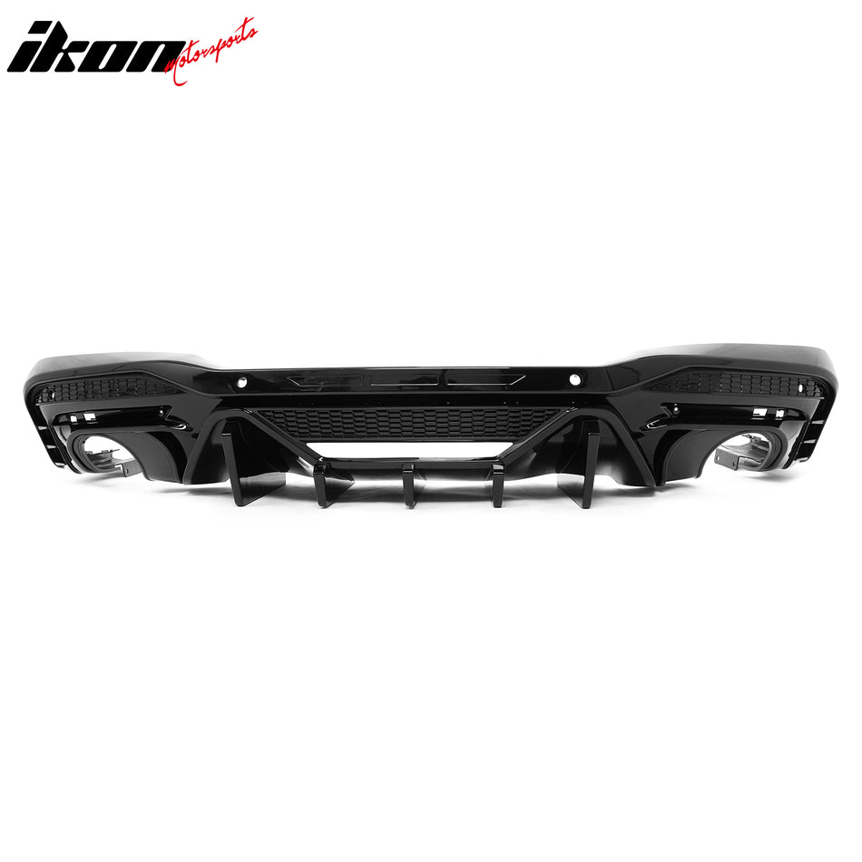 2024-2026 Ford Mustang Rear Diffuser Speed Style Gloss Black
