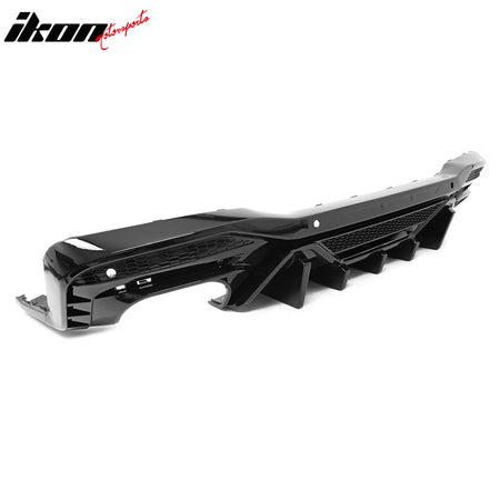 Fits 24-26 Ford Mustang V6/GT Rear Bumper Diffuser Speed Style Gloss Black Lip