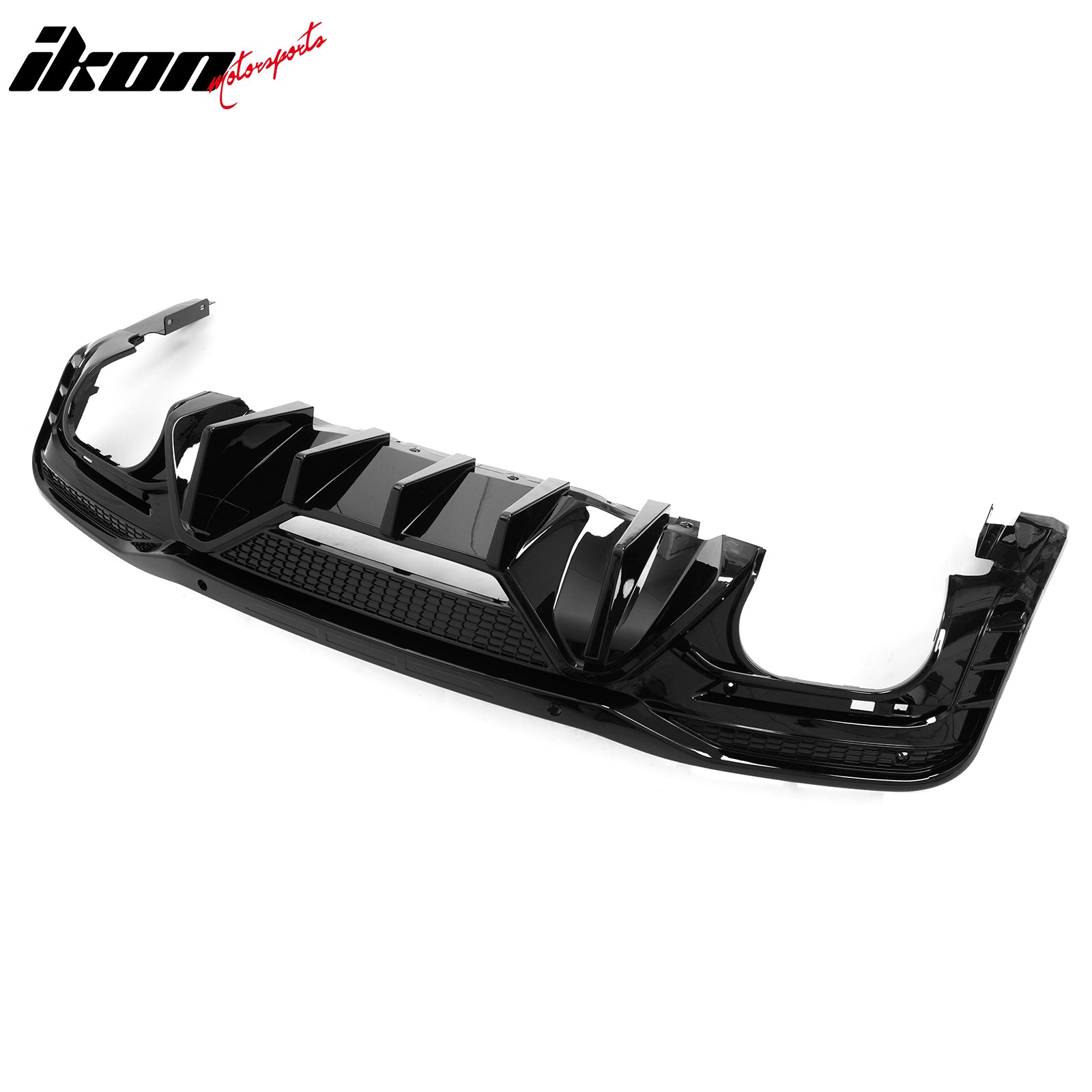 Fits 24-26 Ford Mustang V6/GT Rear Bumper Diffuser Speed Style Gloss Black Lip